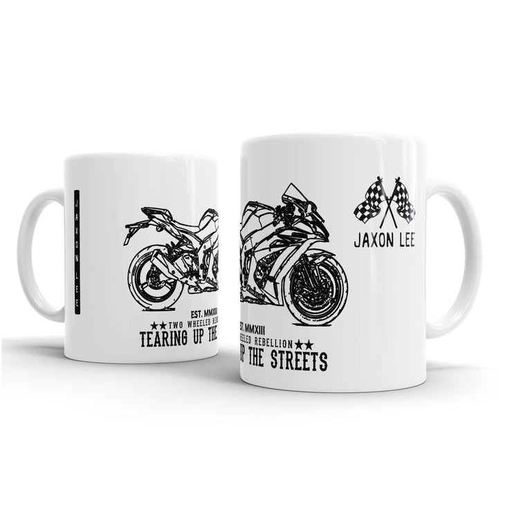 JL Illustration For A Kawasaki Ninja ZX10R 2016 Motorbike Fan – Gift Mug