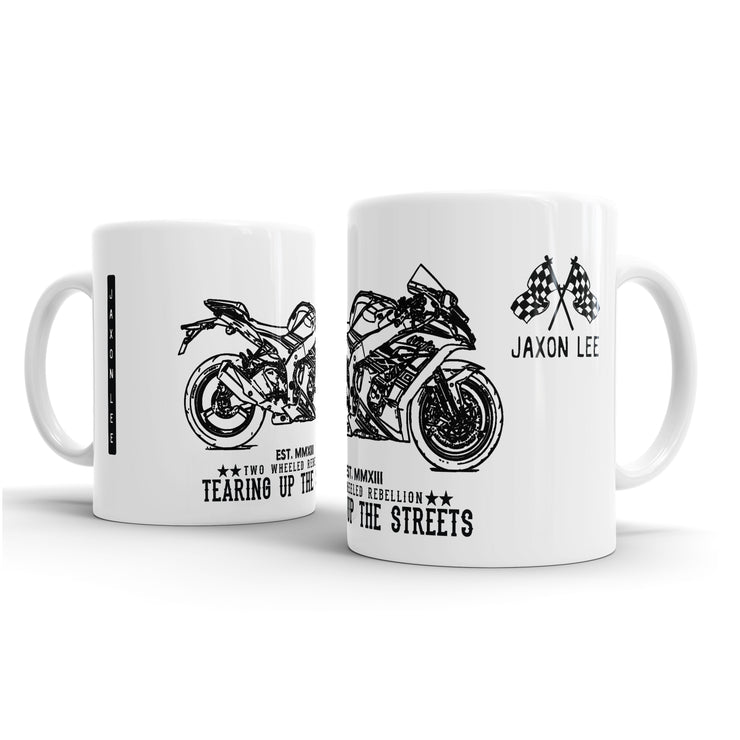 JL Illustration For A Kawasaki Ninja ZX10R KRT Motorbike Fan – Gift Mug