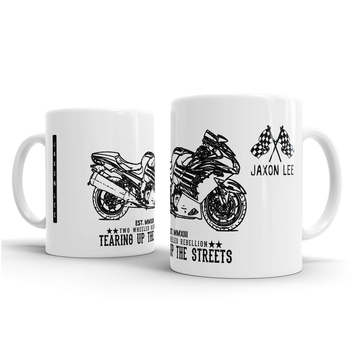 JL Illustration For A Kawasaki Ninja ZX14R Motorbike Fan – Gift Mug