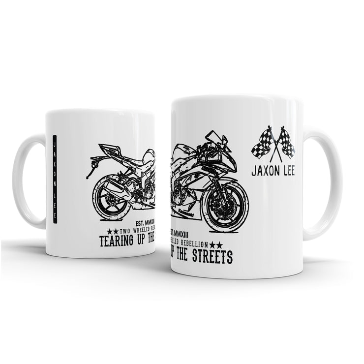 JL Illustration For A Kawasaki Ninja ZX6R Motorbike Fan – Gift Mug