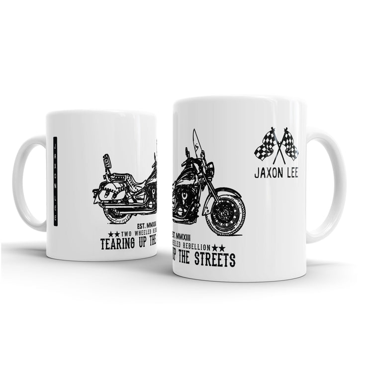 JL Illustration For A Kawasaki Vulcan 900 Classic LT Motorbike Fan – Gift Mug