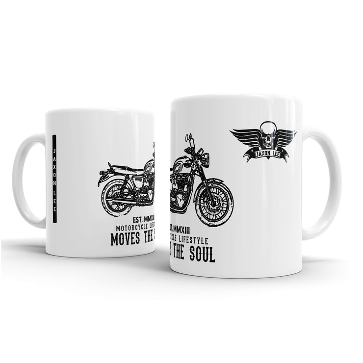 JL Art Mug aimed at fans of Triumph Bonneville T120 Motorbike