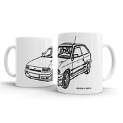 JL Illustration For A Vauxhall Astra MK3 GSI Motorcar Fan – Gift Mug