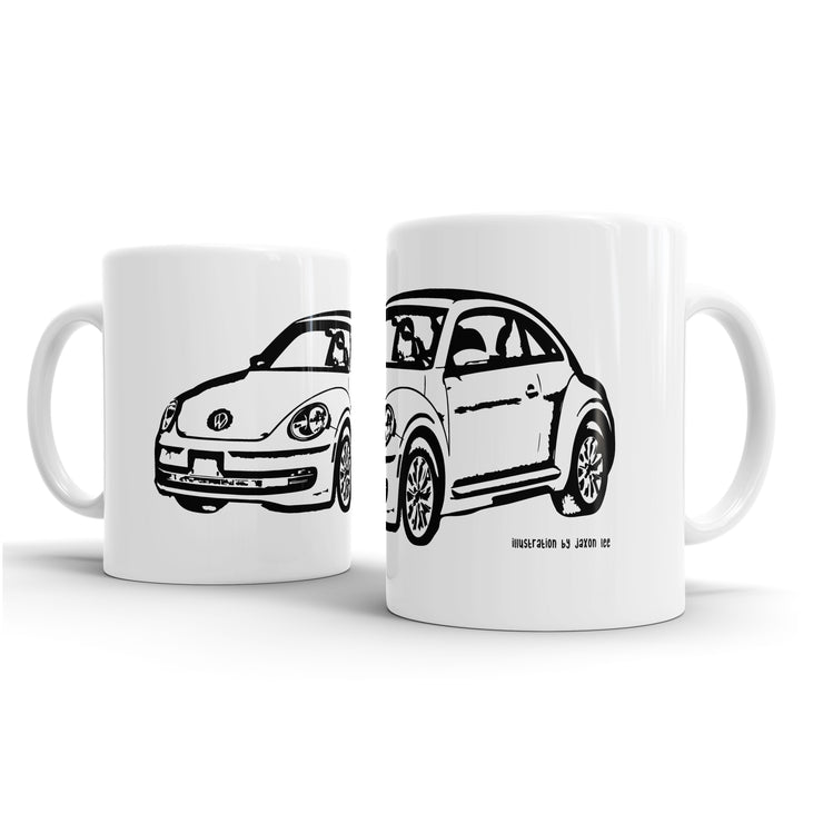 JL illustration for a Volkswagen Beetle 2012 Motorcar fan – Gift Mug