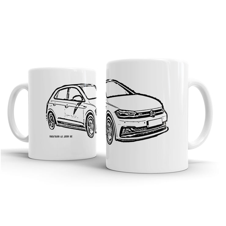 JL Illustration For A Volkswagen Polo GTI Motorcar Fan – Gift Mug