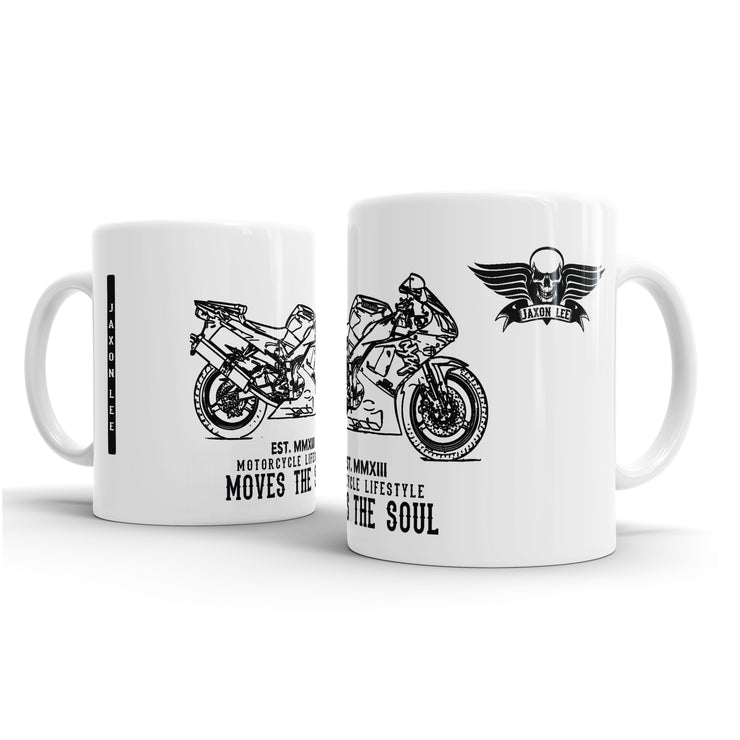 JL Illustration Yamaha YZF-R1 2001 Motorbike Fan – Gift Mug