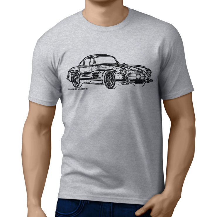 JL Illustration for a Mercedes Benz 300SL Gullwing fan T-shirt