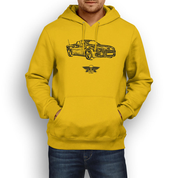 Jaxon Lee Illustration For A Fiat 124 Spider Motorcar Fan Hoodie