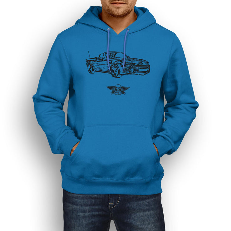 Jaxon Lee Illustration For A Fiat 124 Spider Motorcar Fan Hoodie