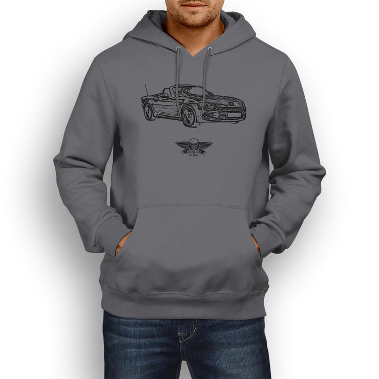Jaxon Lee Illustration For A Fiat 124 Spider Motorcar Fan Hoodie