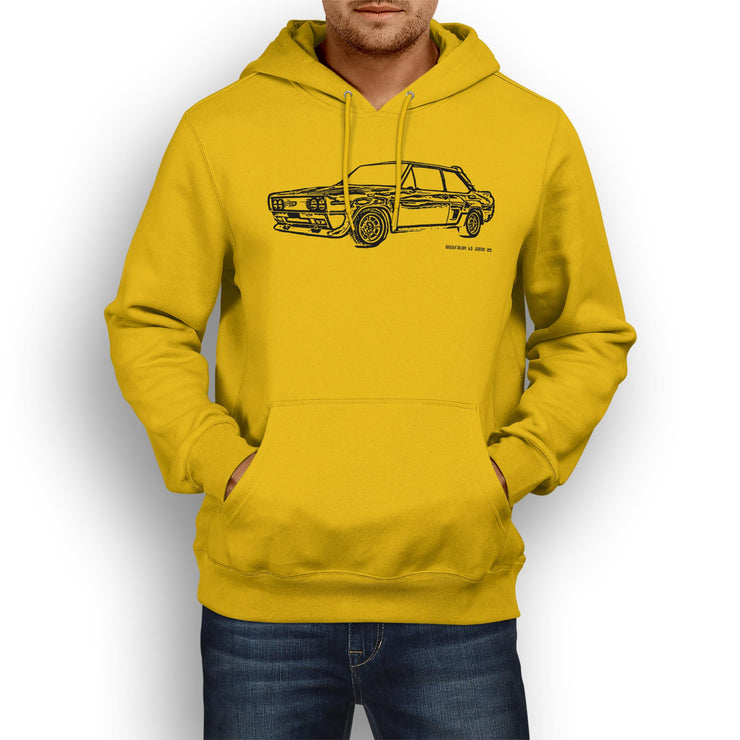 JL Illustration For A Fiat 131 Abarth Motorcar Fan Hoodie