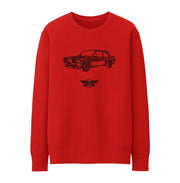 Jaxon Lee Illustration For A Fiat 131 Abarth Motorcar Fan Jumper