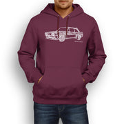 JL Illustration For A Fiat 131 Abarth Motorcar Fan Hoodie