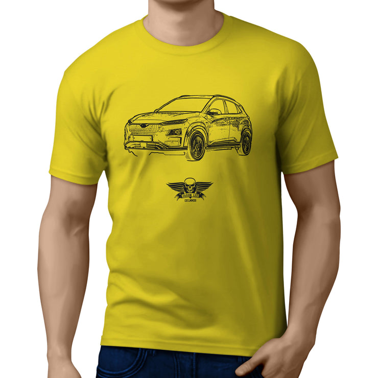 Jaxon Lee Illustration for a Hyundai Kona Electric Motorcar fan T-shirt