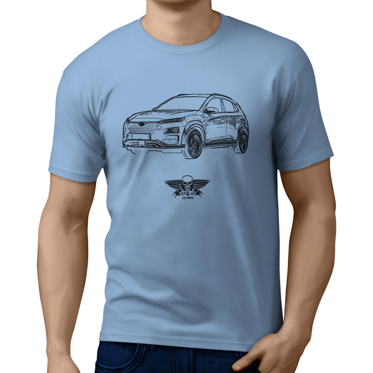 Jaxon Lee Illustration for a Hyundai Kona Electric Motorcar fan T-shirt