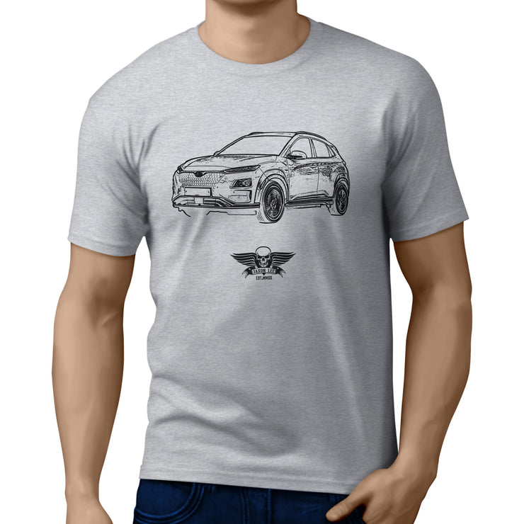 Jaxon Lee Illustration for a Hyundai Kona Electric Motorcar fan T-shirt