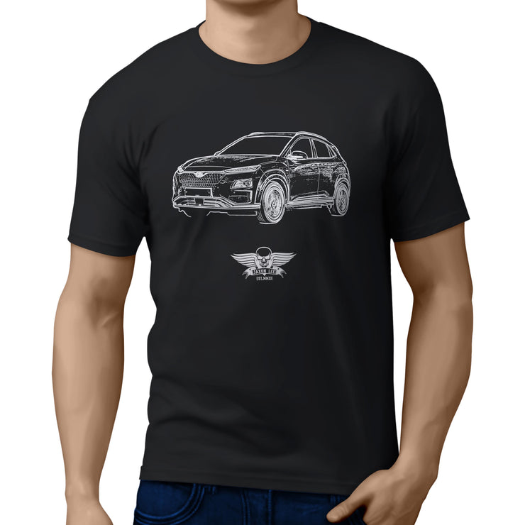 Jaxon Lee Illustration for a Hyundai Kona Electric Motorcar fan T-shirt