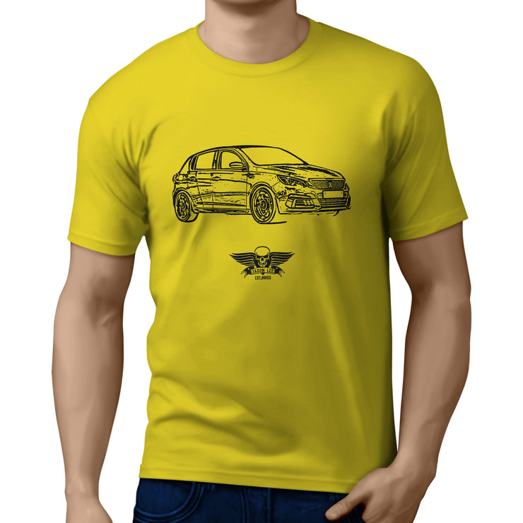 Jaxon Lee Illustration for a Peugeot 308 GTI Motorcar fan T-shirt