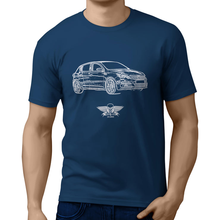 Jaxon Lee Illustration for a Peugeot 308 GTI Motorcar fan T-shirt