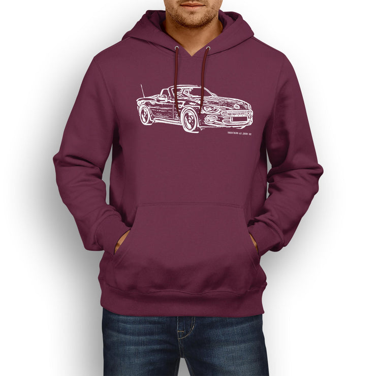 JL Illustration For A Fiat 124 Spider Motorcar Fan Hoodie