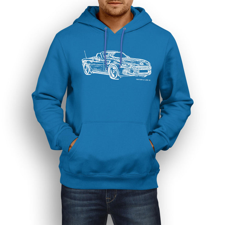 JL Illustration For A Fiat 124 Spider Motorcar Fan Hoodie