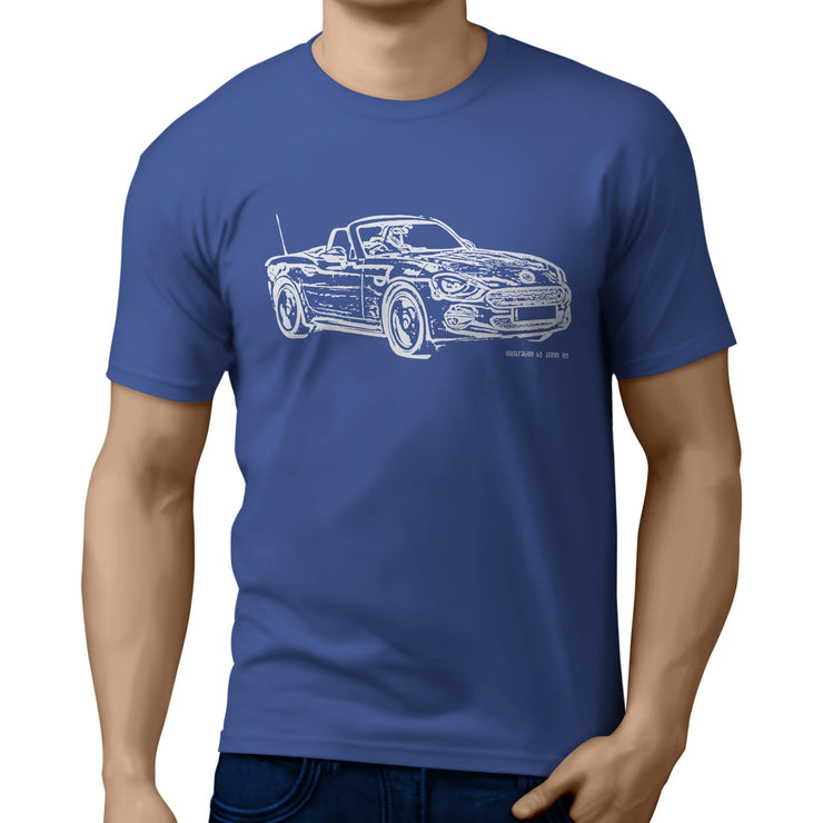 JL Illustration For A Fiat 124 Spider Motorcar Fan T-shirt