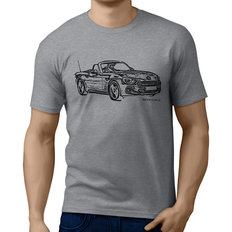 JL Illustration For A Fiat 124 Spider Motorcar Fan T-shirt