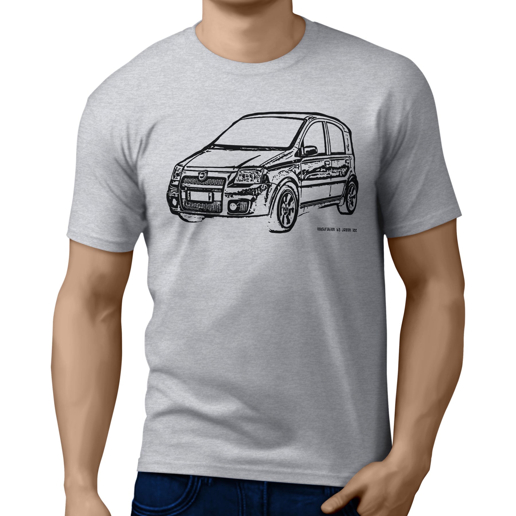 JL Illustration For A Fiat Panda 100HP Motorcar Fan T shirt