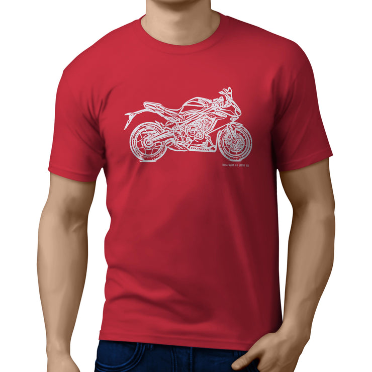 JL Illustration For A Honda CBR650R Motorbike Fan T-shirt