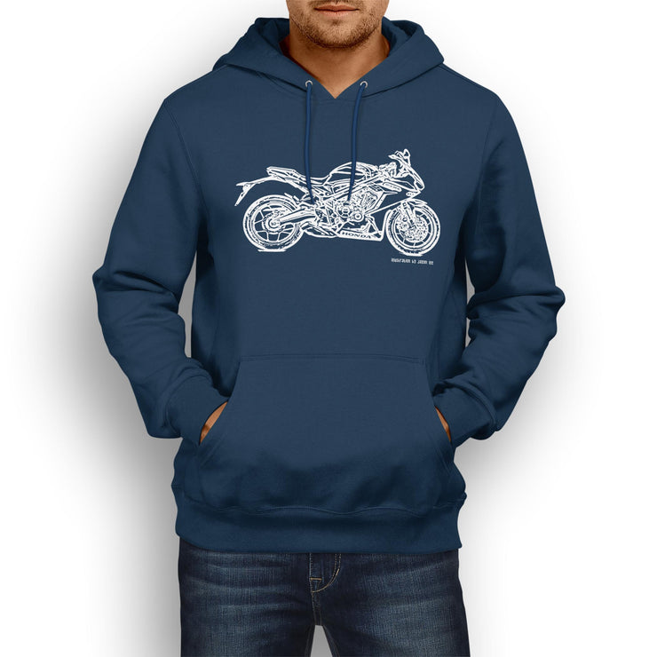 JL Illustration For A Honda CBR650R Motorbike Fan Hoodie