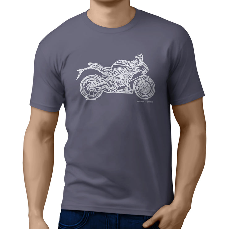 JL Illustration For A Honda CBR650R Motorbike Fan T-shirt