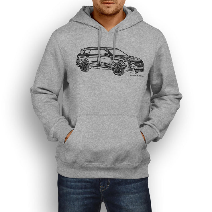 JL Illustration For A Hyundai Santa Fe Motorcar Fan Hoodie