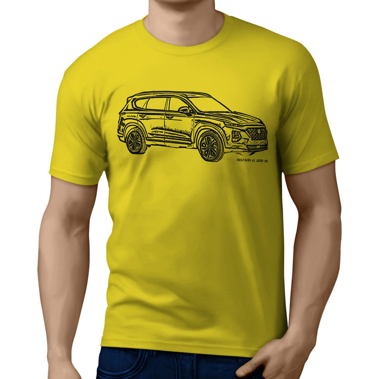 JL Illustration For A Hyundai Santa Fe Motorcar Fan T-shirt