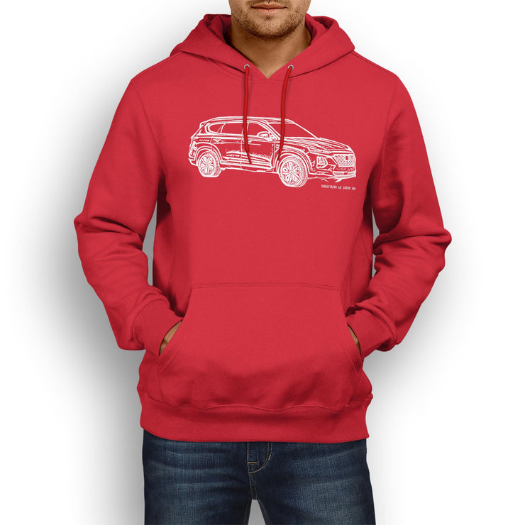 JL Illustration For A Hyundai Santa Fe Motorcar Fan Hoodie