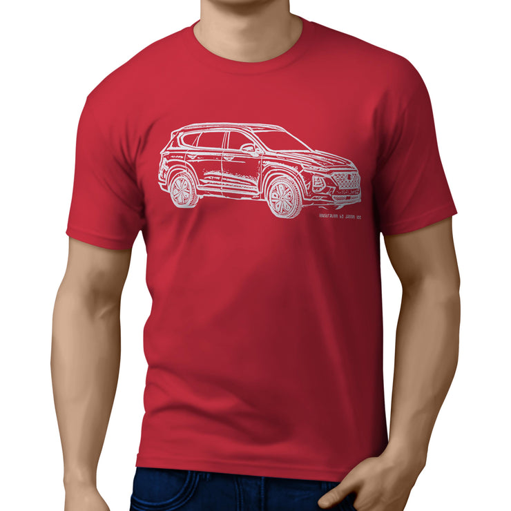 JL Illustration For A Hyundai Santa Fe Motorcar Fan T-shirt