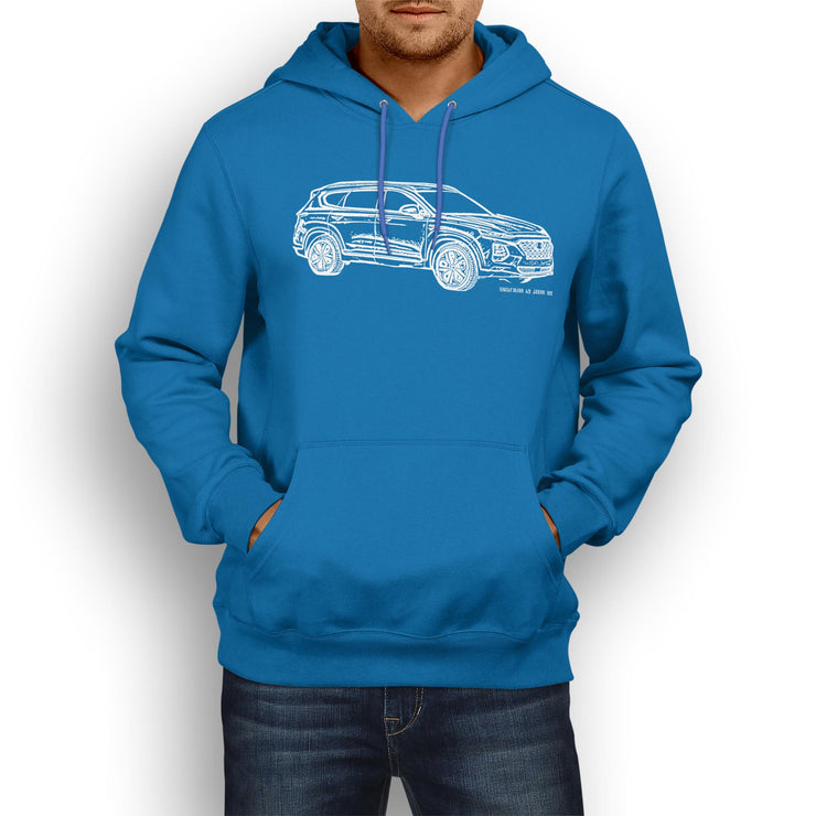 JL Illustration For A Hyundai Santa Fe Motorcar Fan Hoodie