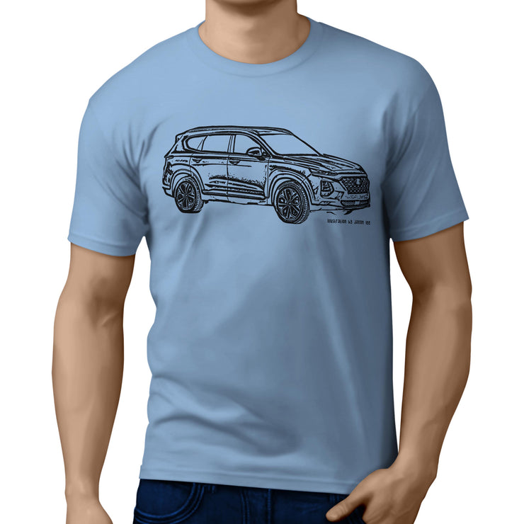 JL Illustration For A Hyundai Santa Fe Motorcar Fan T-shirt