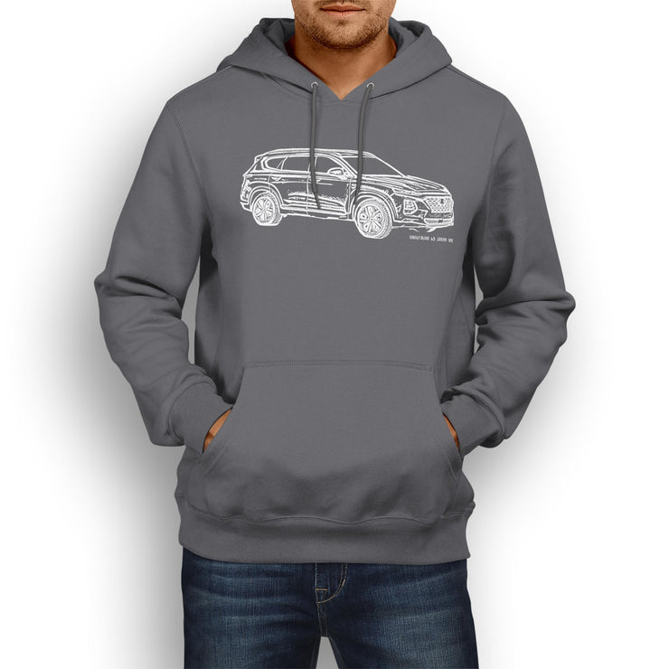 JL Illustration For A Hyundai Santa Fe Motorcar Fan Hoodie
