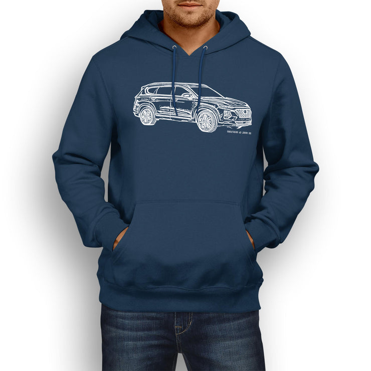 JL Illustration For A Hyundai Santa Fe Motorcar Fan Hoodie