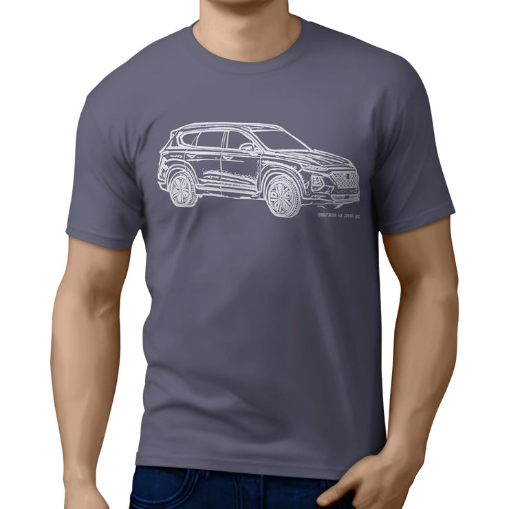 JL Illustration For A Hyundai Santa Fe Motorcar Fan T-shirt
