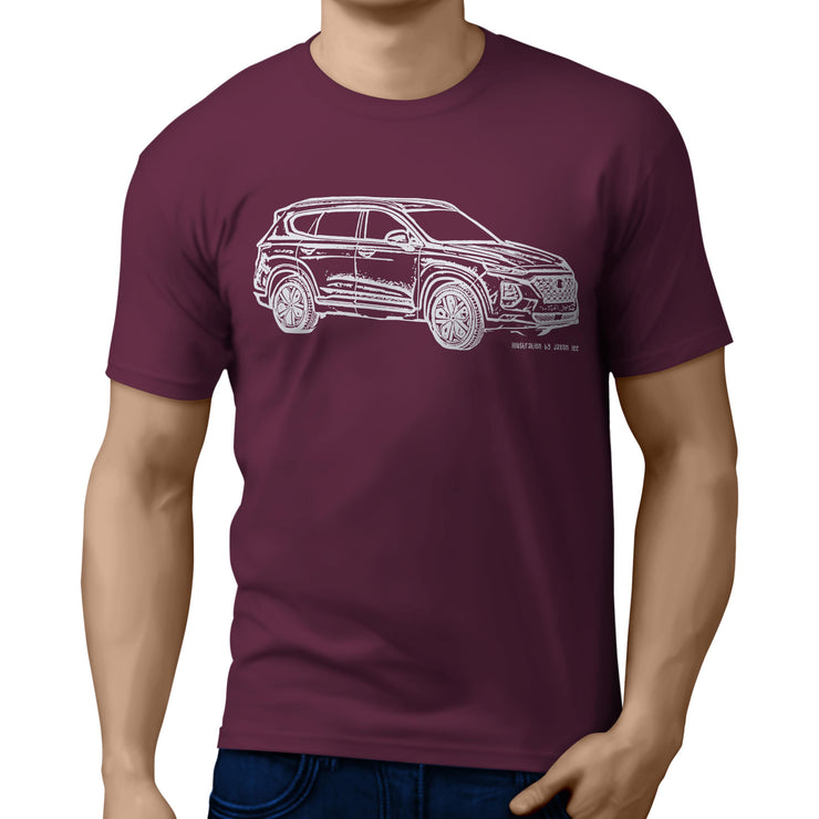 JL Illustration For A Hyundai Santa Fe Motorcar Fan T-shirt