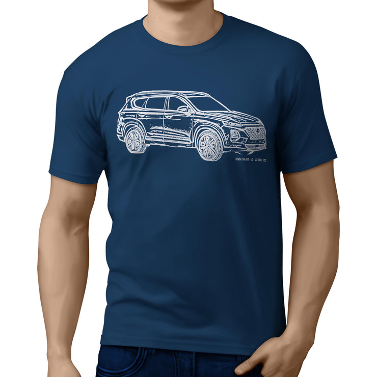 JL Illustration For A Hyundai Santa Fe Motorcar Fan T-shirt