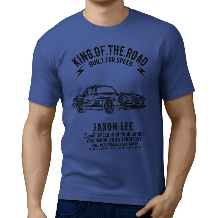 JL King Illustration for a Mercedes Benz 300SL Gullwing fan T-shirt