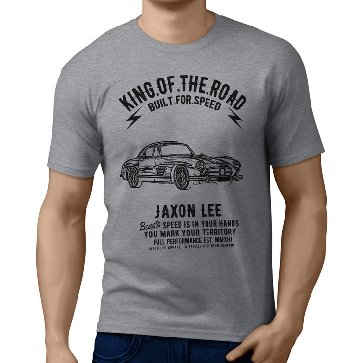 JL King Illustration for a Mercedes Benz 300SL Gullwing fan T-shirt