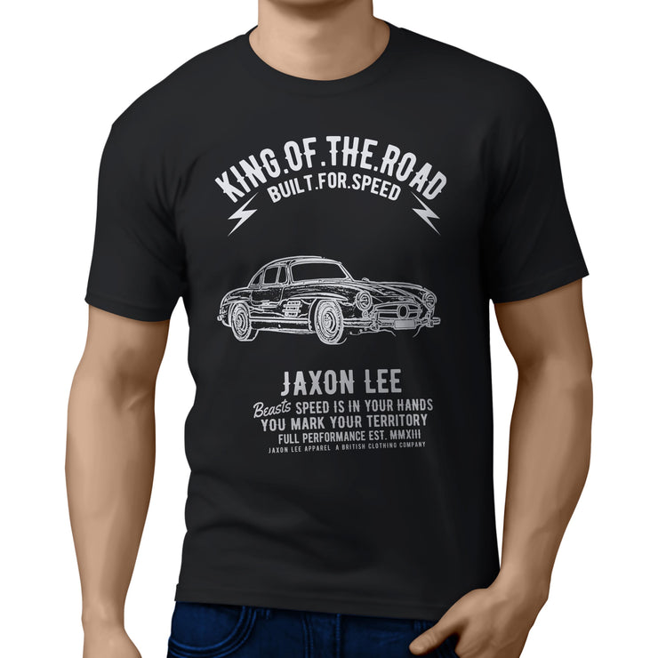 JL King Illustration for a Mercedes Benz 300SL Gullwing fan T-shirt