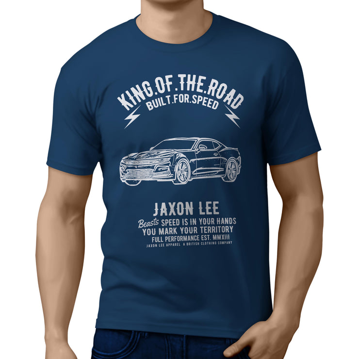 JL King Illustration for a Chevrolet Camaro Motorcar fan T-shirt