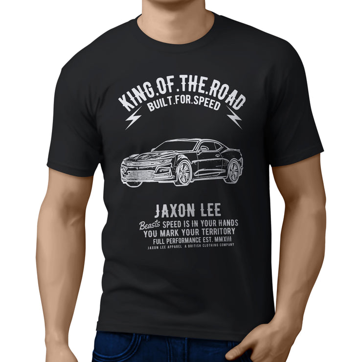 JL King Illustration for a Chevrolet Camaro Motorcar fan T-shirt