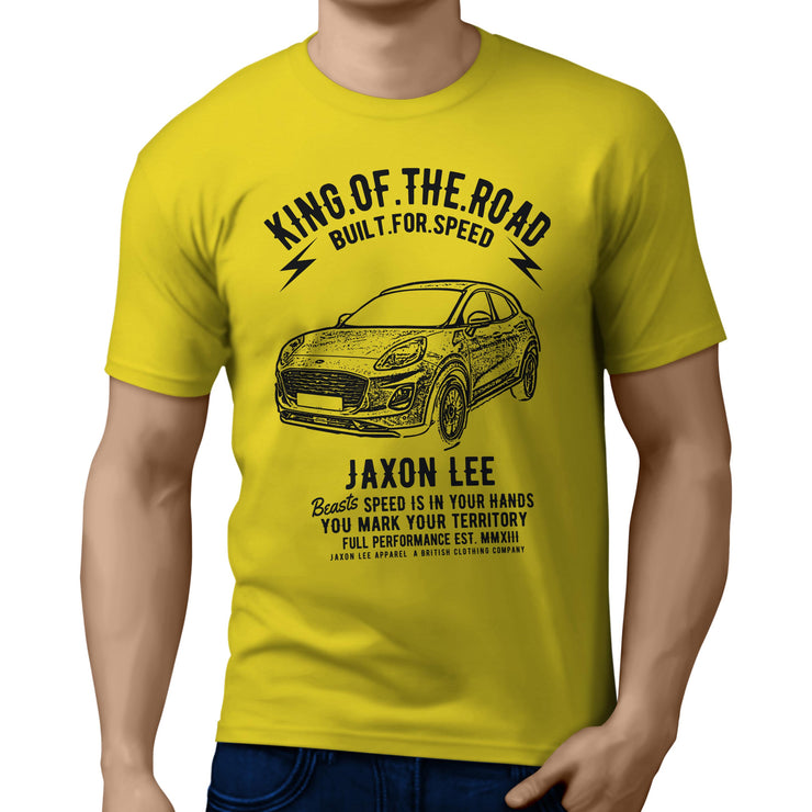 JL King Illustration for a Ford Puma Motorcar fan T-shirt