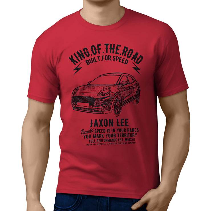 JL King Illustration for a Ford Puma Motorcar fan T-shirt