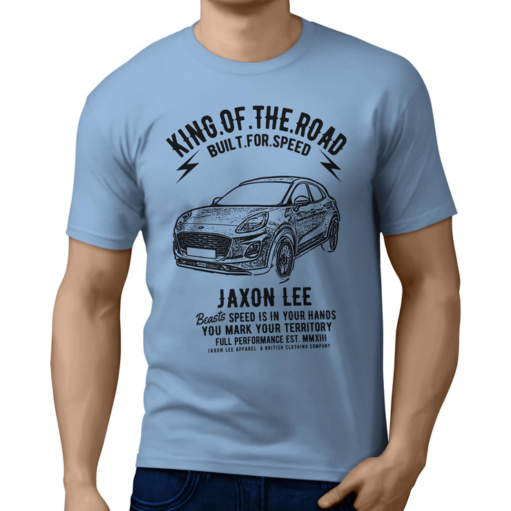 JL King Illustration for a Ford Puma Motorcar fan T-shirt
